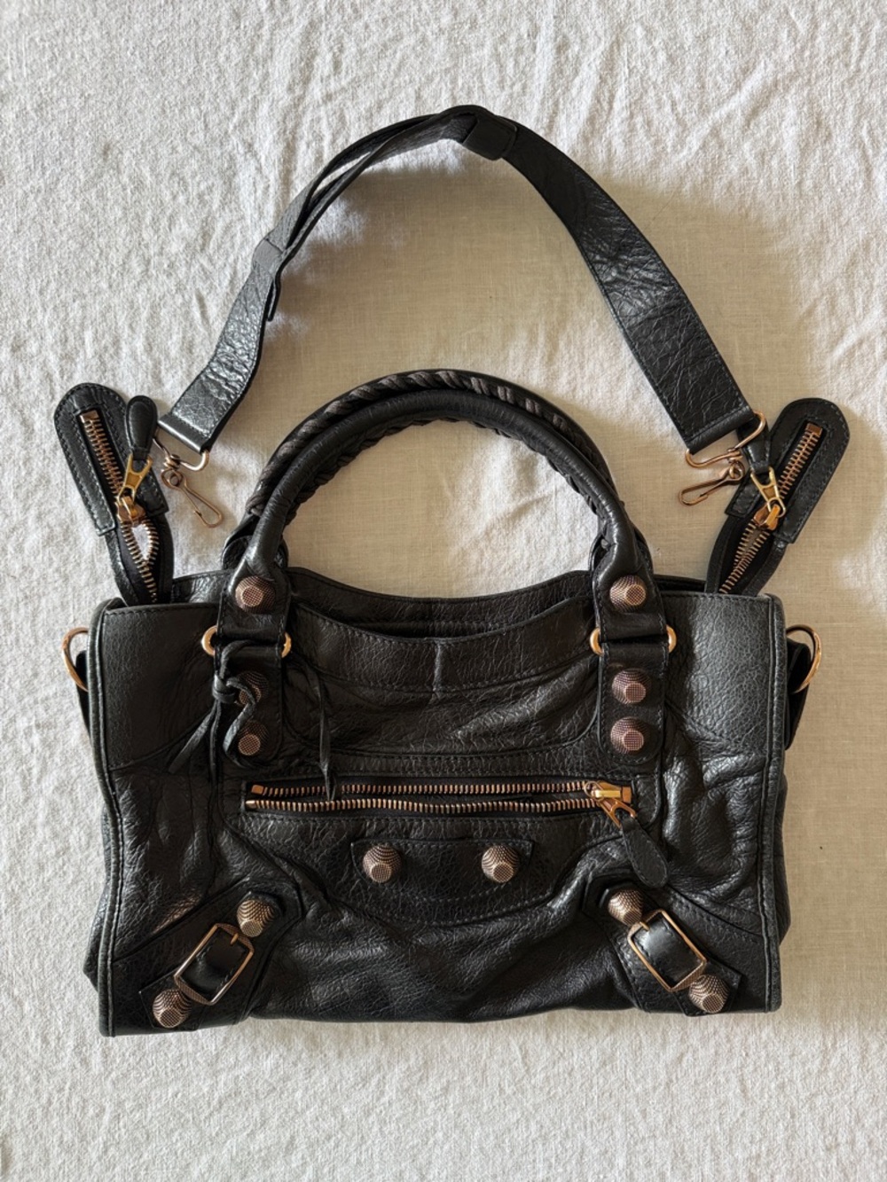 Balenciaga Giant 21 Rose Gold Hardware Black City Shoulder Bag. Rare - Picture 2 of 13